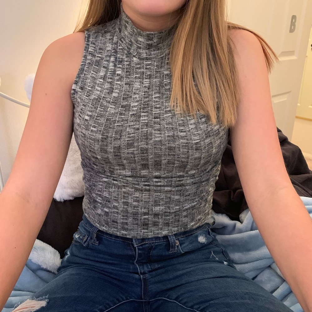 mock neck tank